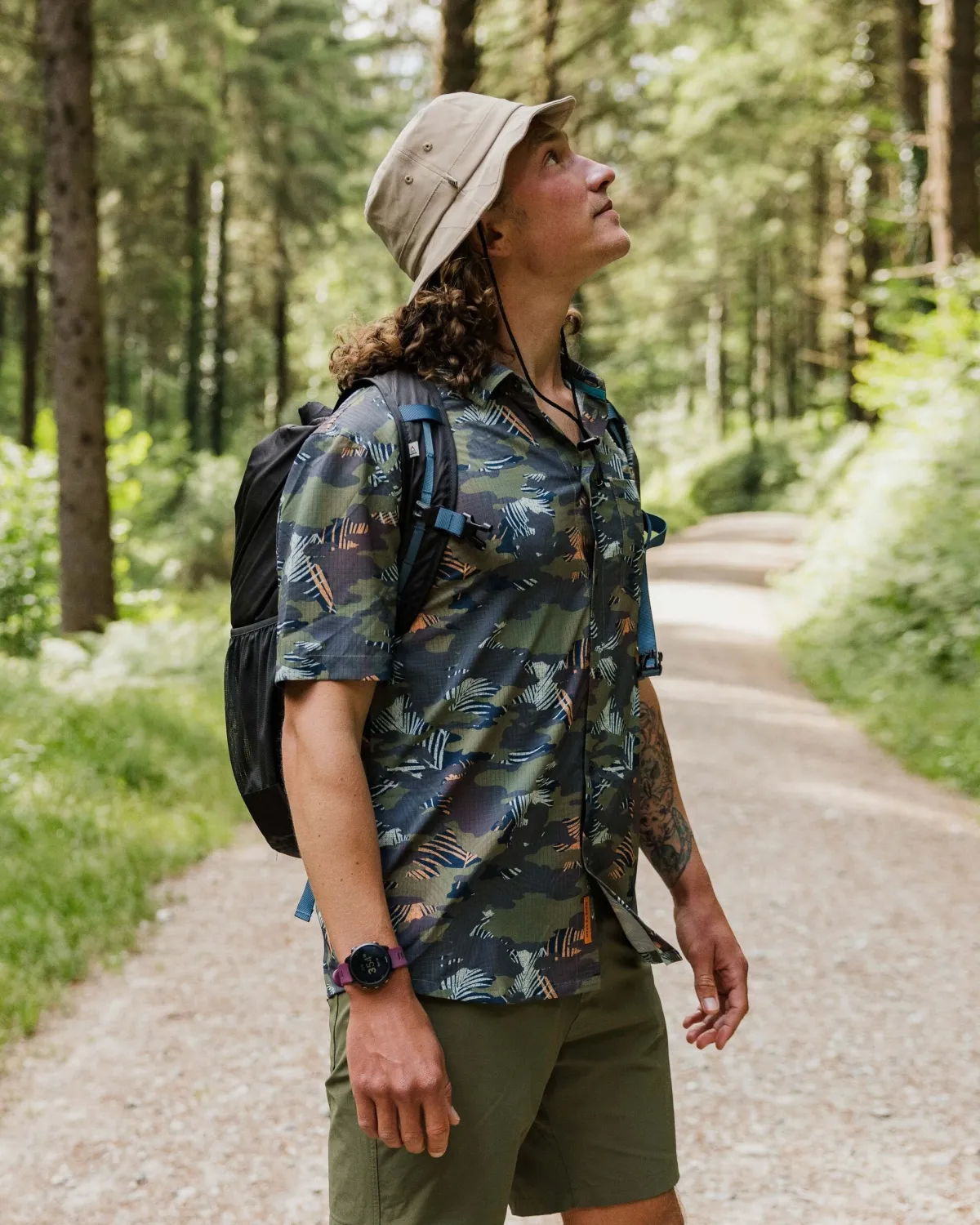 Shirts|Tops|Passenger 365 Recycled Active Shirt - Palm Camo Apricot PalmCamoApricot