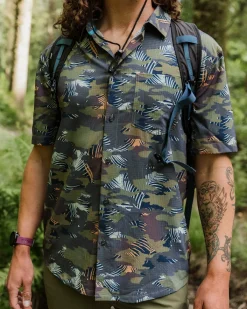 Shirts|Tops|Passenger 365 Recycled Active Shirt - Palm Camo Apricot PalmCamoApricot