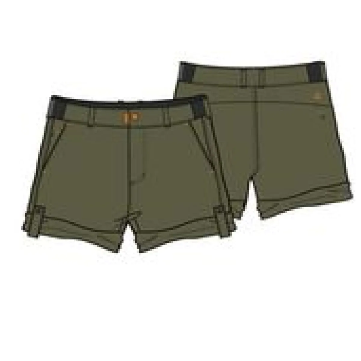Shorts|Outdoor Active|Passenger 365 Trail Roll Up Short - Khaki Green KhakiGreen