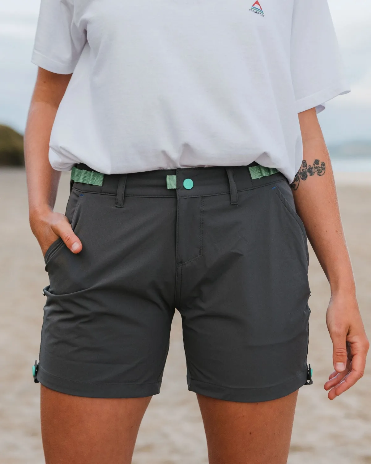Shorts|Outdoor Active|Passenger 365 Trail Roll Up Shorts - Charcoal