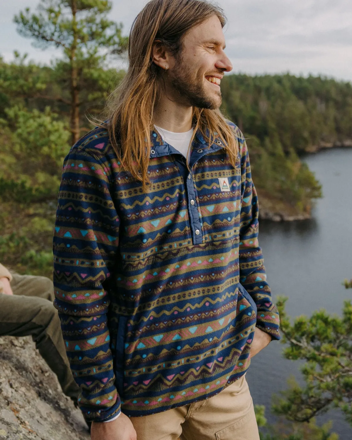 Fleece|Passenger Adrift Recycled Polar Fleece - Mountain Geo Multi MountainGeoMulti