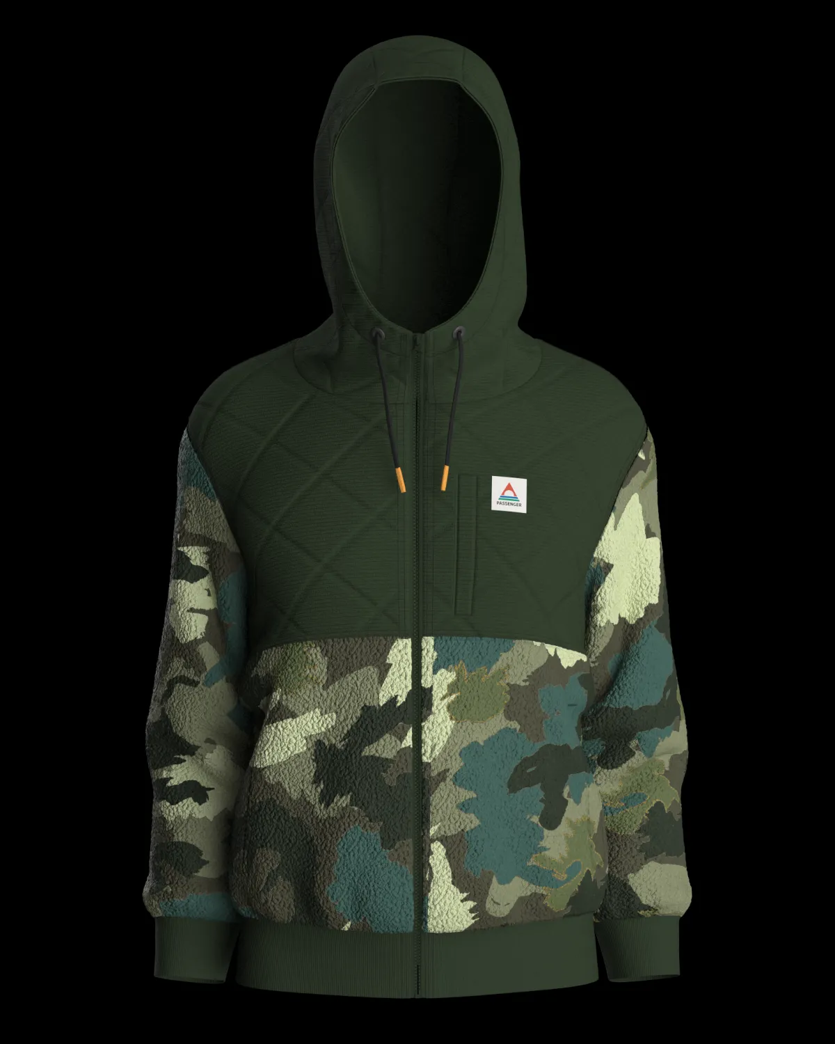 Fleece|Passenger Adventure 2.0 Recycled Deep-Pile Sherpa Fleece - Alpine Camo Khaki Green AlpineCamoKhakiGreen