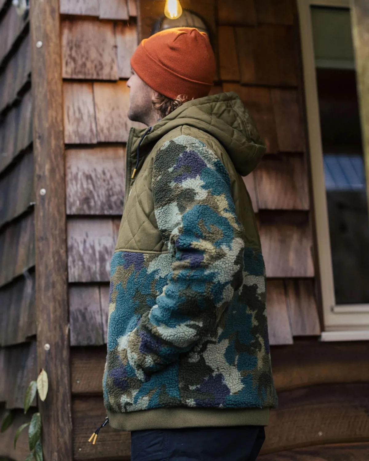 Fleece|Passenger Adventure 2.0 Recycled Deep-Pile Sherpa Fleece - Alpine Camo Khaki Green AlpineCamoKhakiGreen