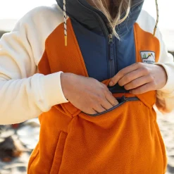 Fleece|Fleece|Passenger Alexander Recycled Polar Hooded Fleece - Sunrise Orange SunriseOrange
