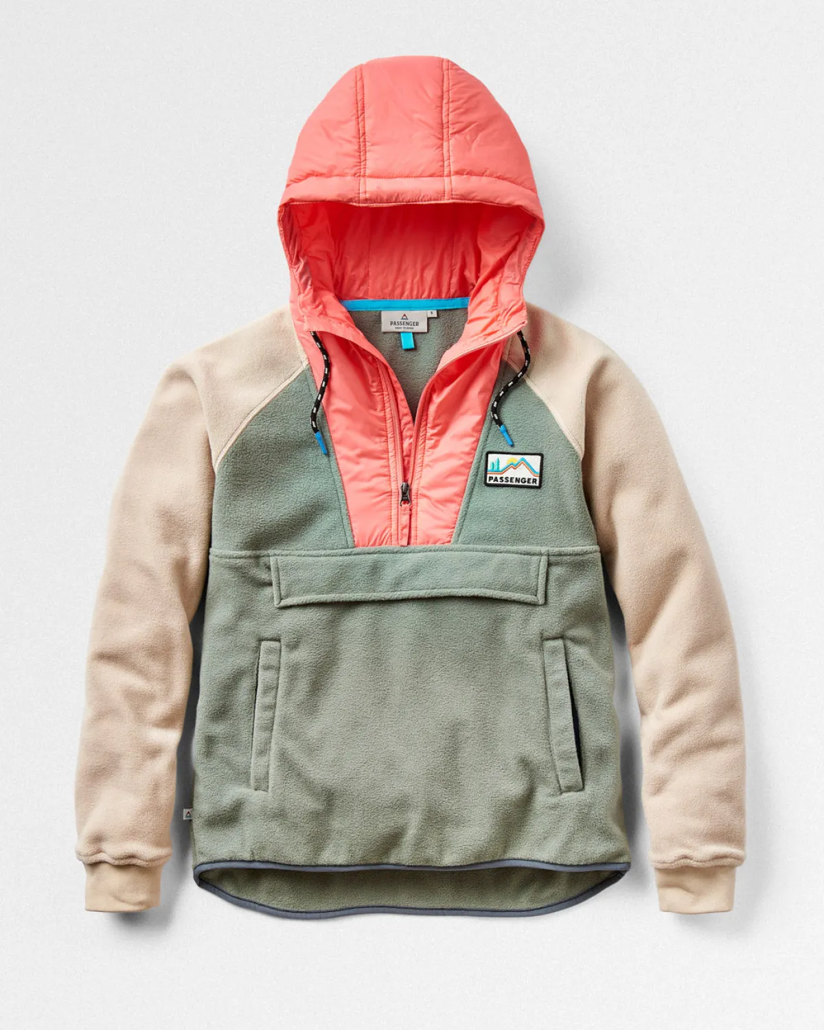 Fleece|Fleece|Passenger Alexander Recycled Polar Hooded Fleece - Pistachio