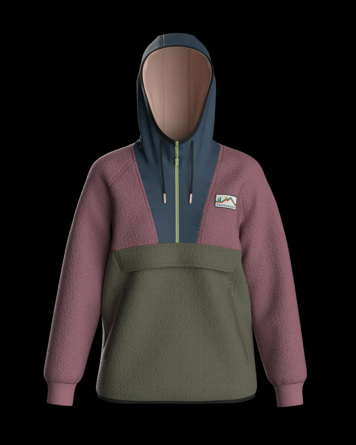 Fleece|Fleece|Passenger Alexander Recycled Polar Hooded Fleece - Dusty Rose DustyRose