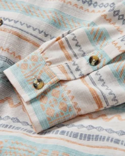 Shirts|Shirts|Passenger Amboro Organic Cotton Long Sleeve Shirt - Patchwork Stripe Birch PatchworkStripeBirch