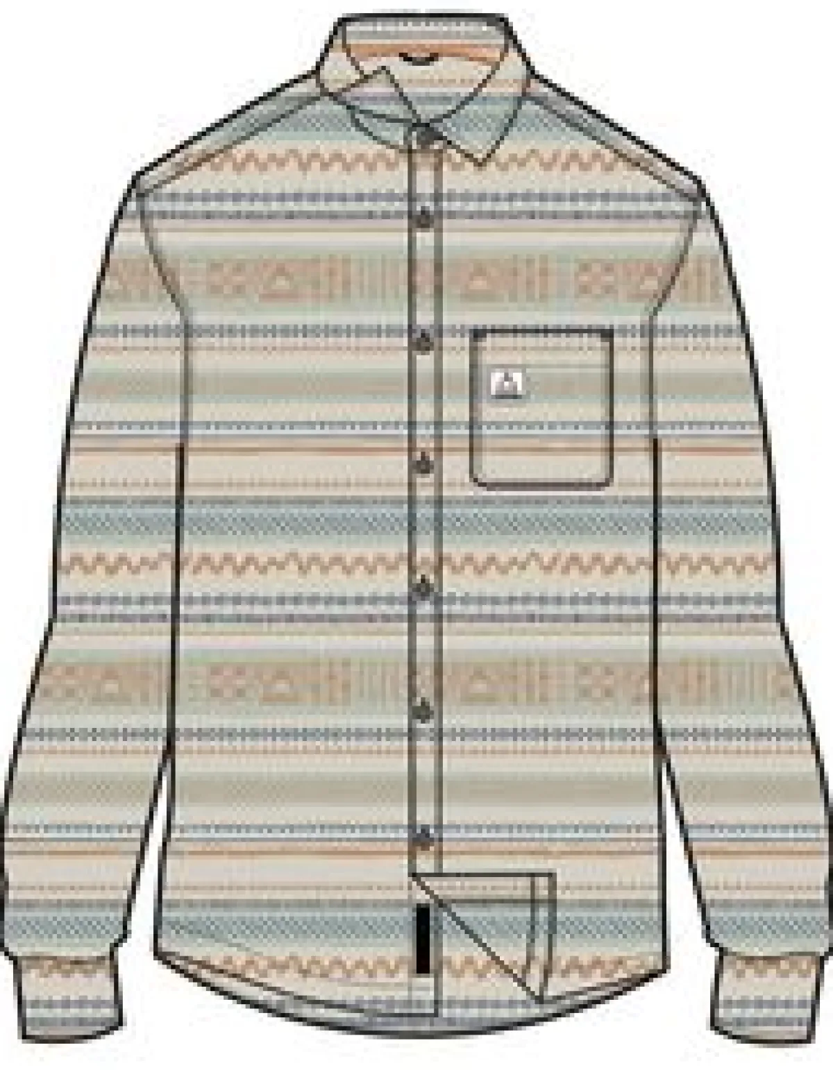 Shirts|Shirts|Passenger Amboro Organic Cotton Long Sleeve Shirt - Patchwork Stripe Birch PatchworkStripeBirch