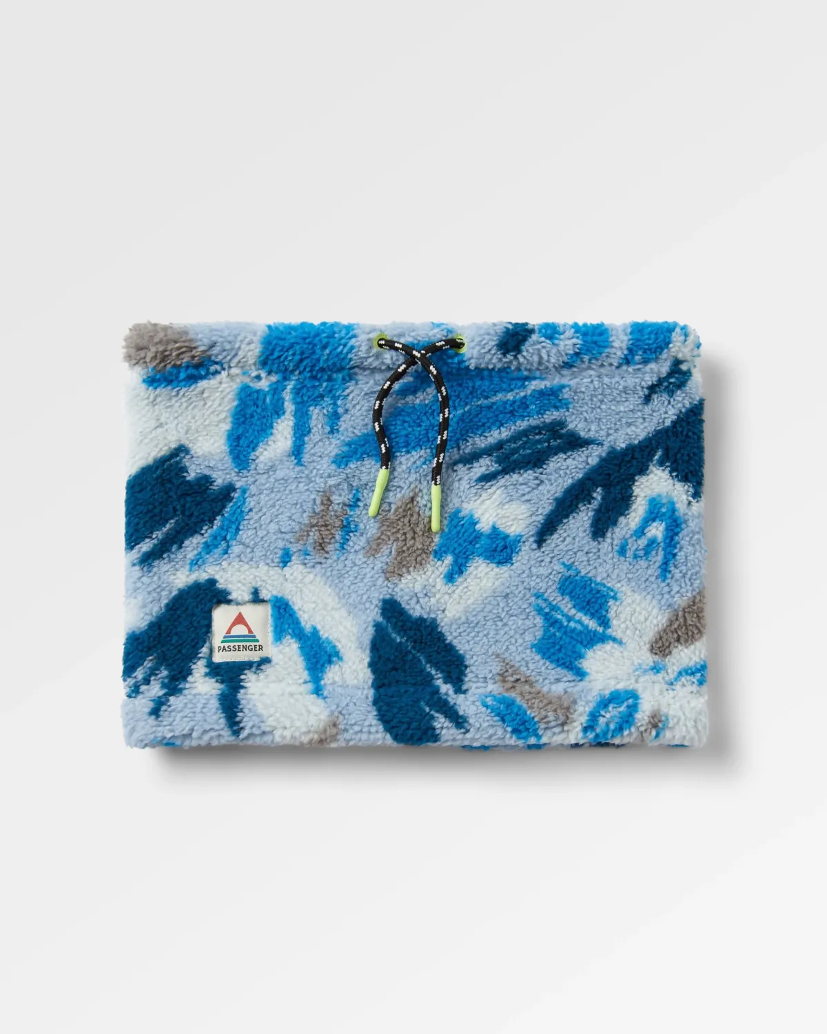 Neckwear & Snoods|Scarves & Neckwear|Passenger Ash Recycled Sherpa Fleece Neck Gaiter - Abstract Mountain Blue Steel AbstractMountainBlueSteel