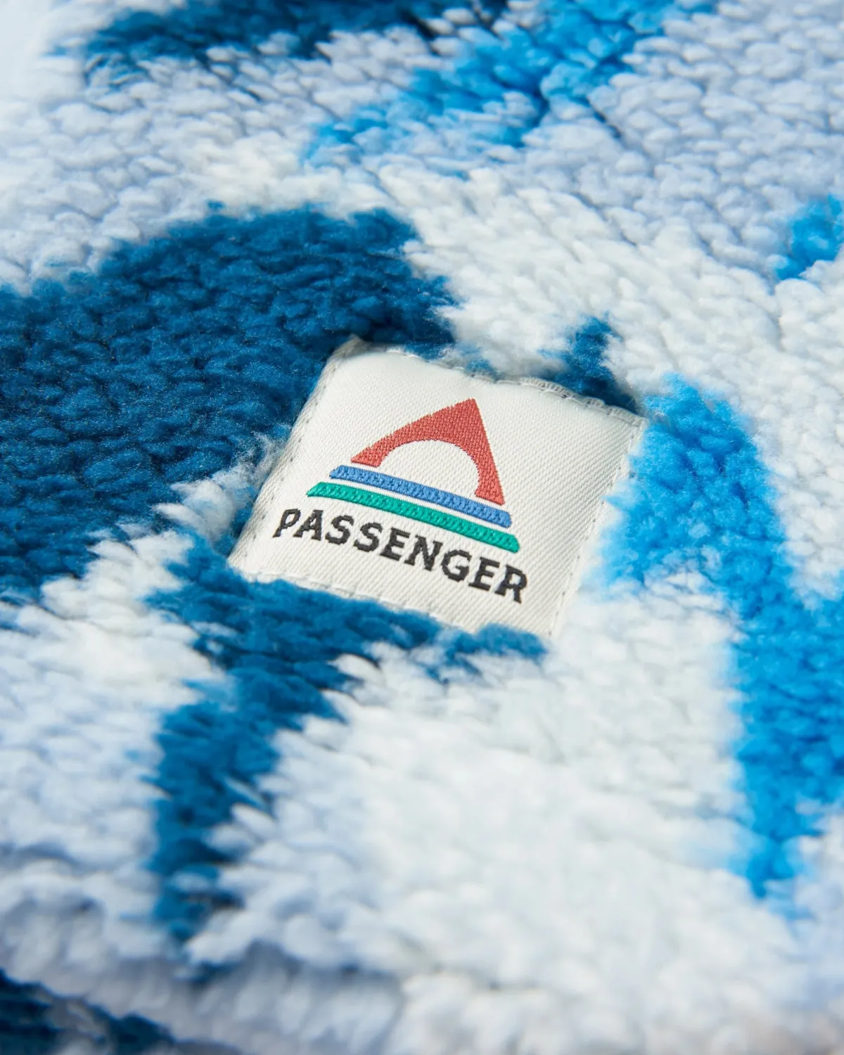Neckwear & Snoods|Scarves & Neckwear|Passenger Ash Recycled Sherpa Fleece Neck Gaiter - Abstract Mountain Blue Steel AbstractMountainBlueSteel