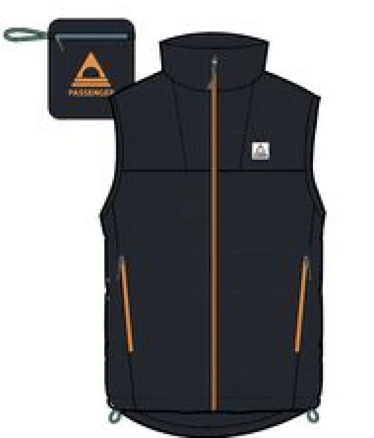 Insulated|Passenger Ashland Down Recycled Vest - Black