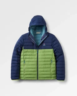 Jackets|Outdoor Active|Passenger Ashland Recycled Down Jacket - Rich Navy/Pear Green RichNavy/PearGreen