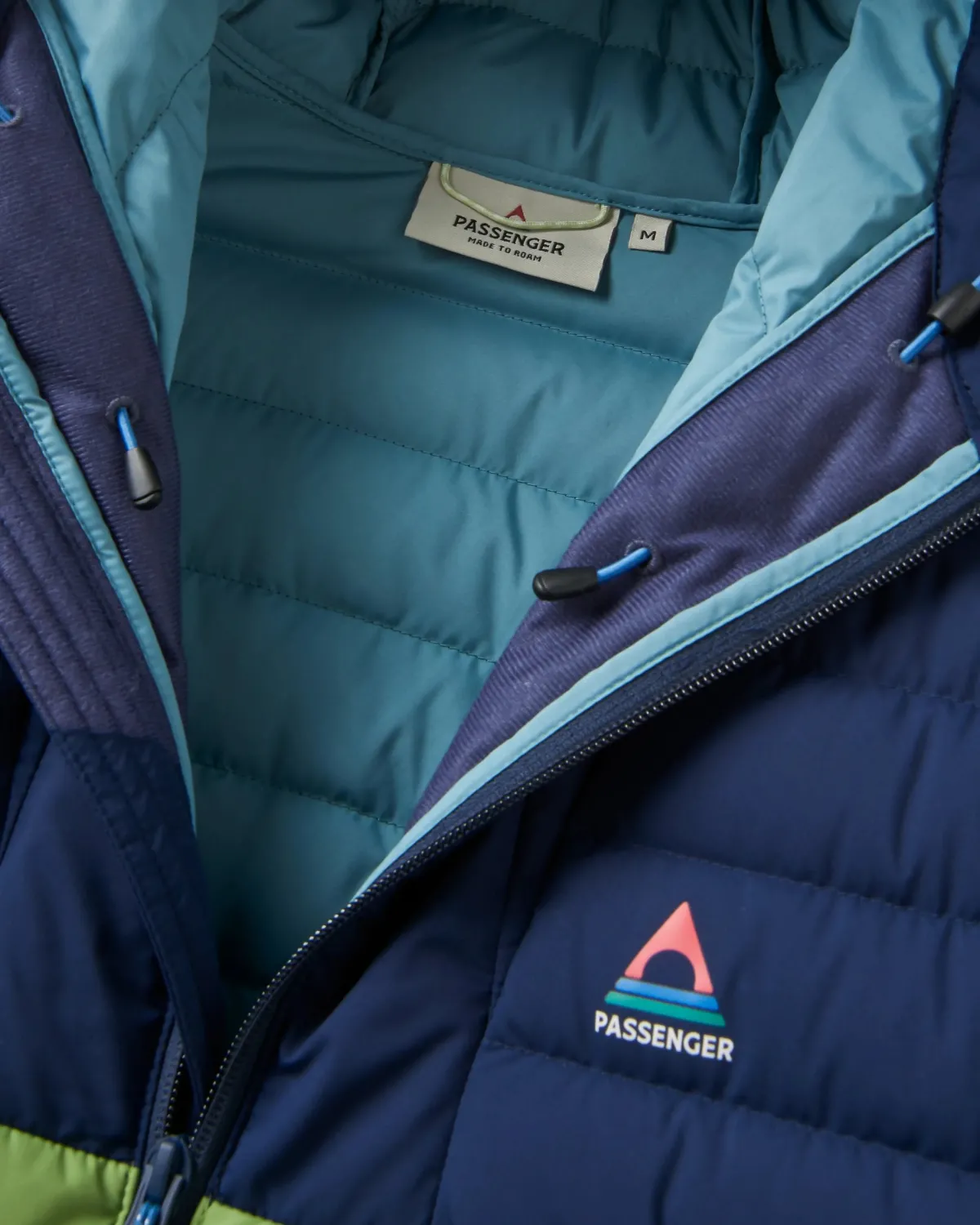 Jackets|Outdoor Active|Passenger Ashland Recycled Down Jacket - Rich Navy/Pear Green RichNavy/PearGreen