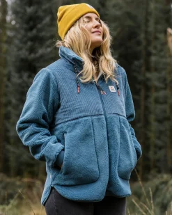 Fleece|Fleece|Passenger Awaken Recycled Deep-Pile Sherpa Fleece - Washed Blue WashedBlue