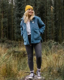 Fleece|Fleece|Passenger Awaken Recycled Deep-Pile Sherpa Fleece - Washed Blue WashedBlue