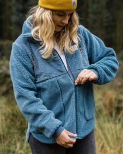 Fleece|Fleece|Passenger Awaken Recycled Deep-Pile Sherpa Fleece - Washed Blue WashedBlue