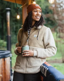 Fleece|Fleece|Passenger Awaken Recycled Deep-Pile Sherpa Fleece - Feather/Biscuit Feather/Biscuit