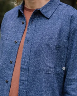 Shirts|Passenger Backcountry Long Sleeve Flannel Shirt - Rich Navy/Birch RichNavy/Birch
