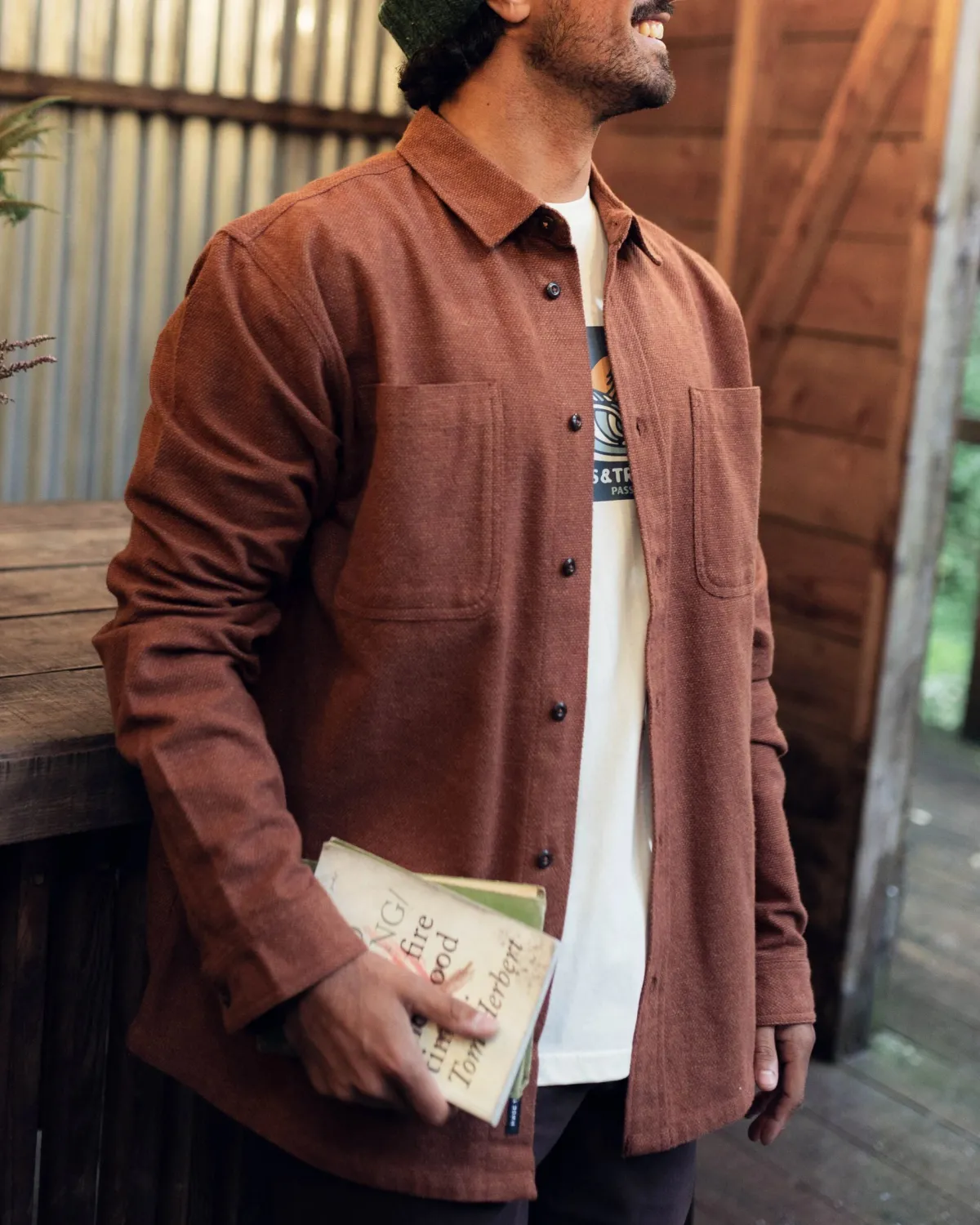 Shirts|Passenger Backcountry Long Sleeve Flannel Shirt - Cappuccino/Dusty Ochre Cappuccino/DustyOchre