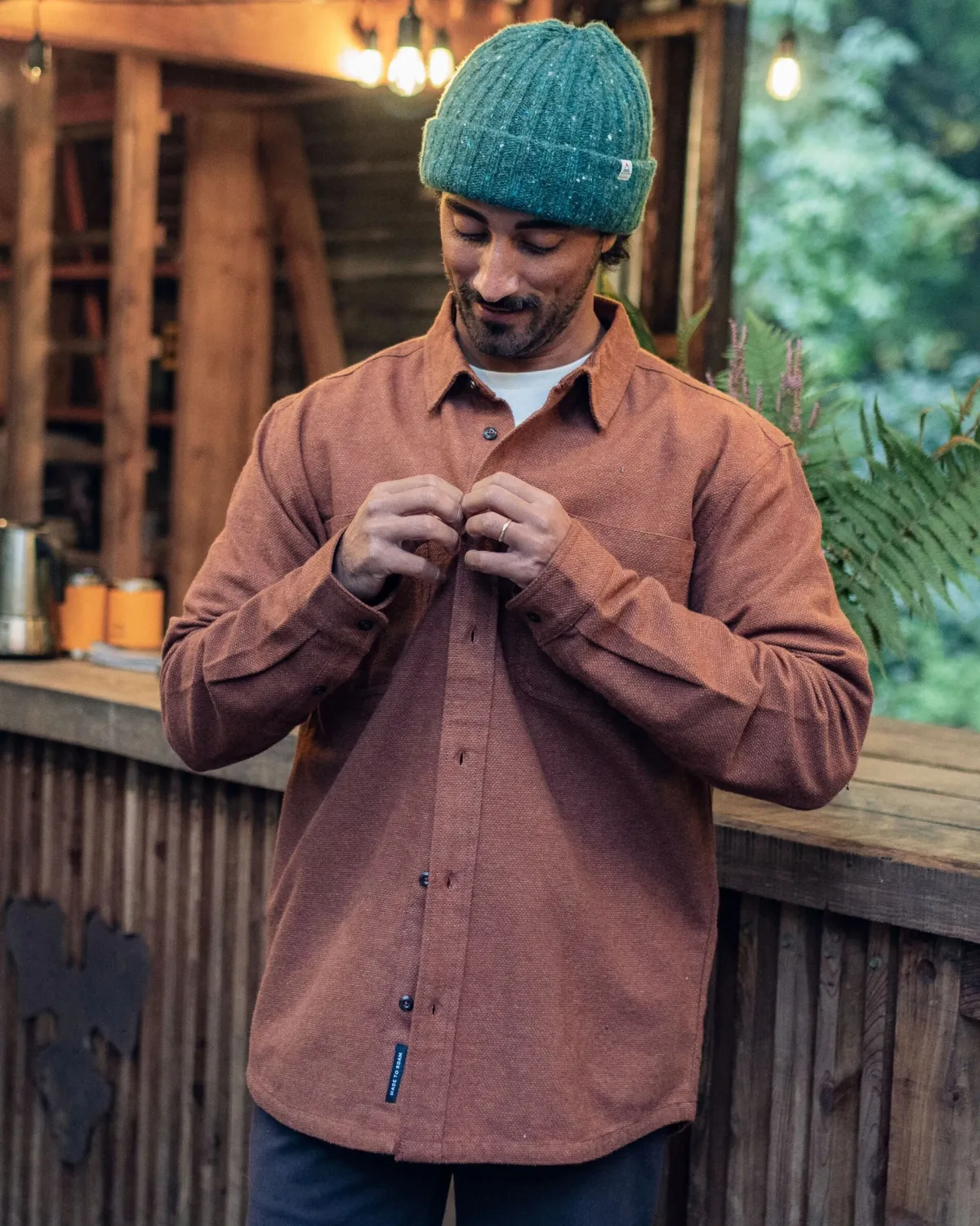 Shirts|Passenger Backcountry Long Sleeve Flannel Shirt - Cappuccino/Dusty Ochre Cappuccino/DustyOchre