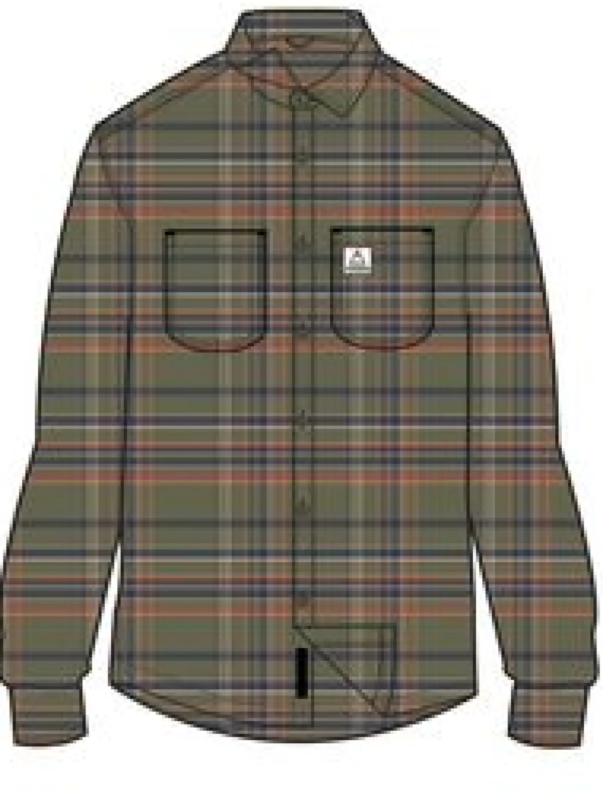 Shirts|Passenger Backcountry Long Sleeve Shirt - Khaki Green Check KhakiGreenCheck