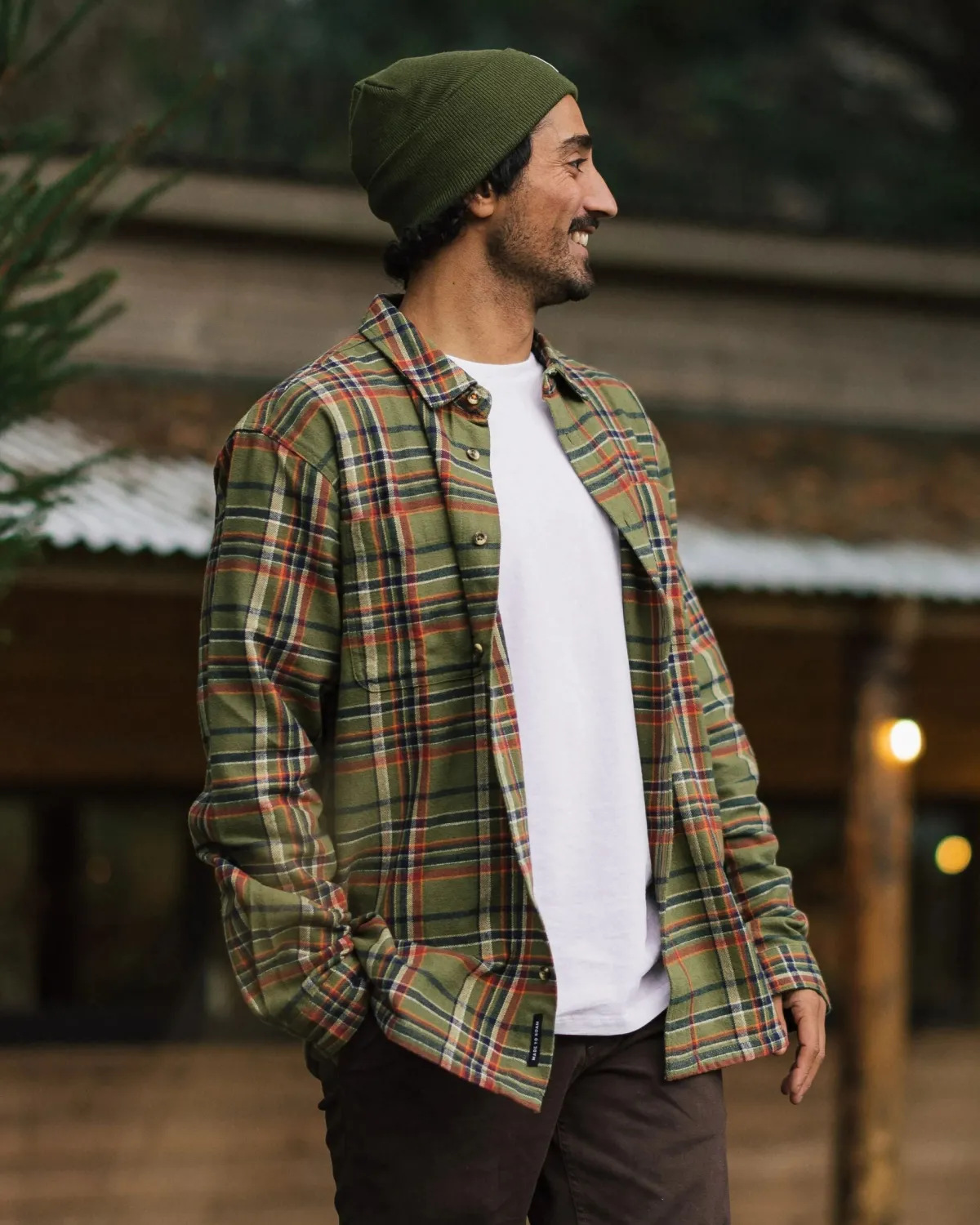 Shirts|Passenger Backcountry Long Sleeve Shirt - Khaki Green Check KhakiGreenCheck