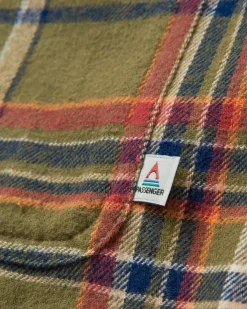 Shirts|Passenger Backcountry Long Sleeve Shirt - Khaki Green Check KhakiGreenCheck