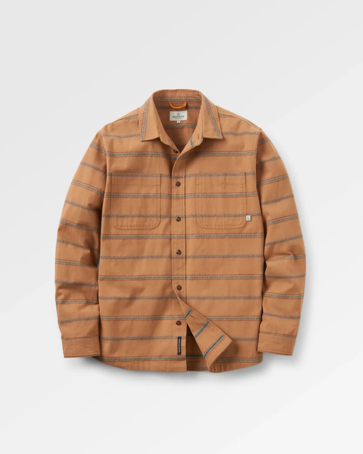 Shirts|Shirts|Passenger Backcountry Stripe Long Sleeve Shirt - Toffee Jacquard ToffeeJacquard