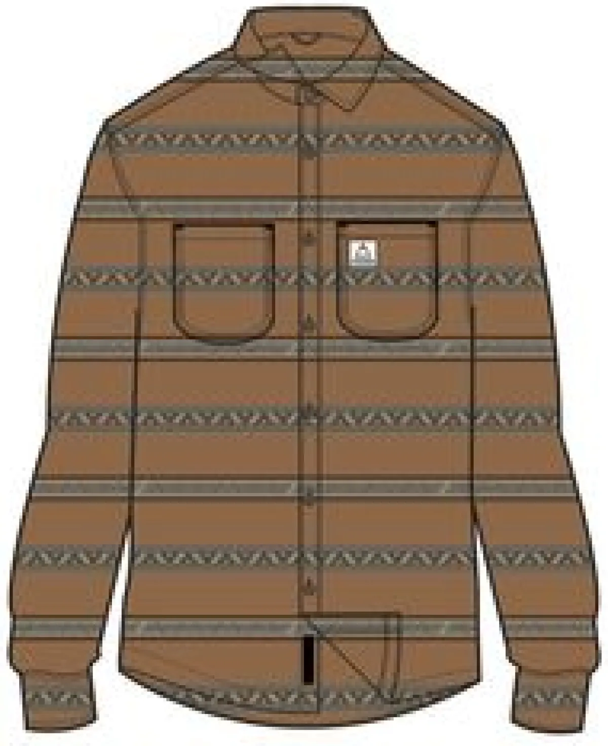 Shirts|Shirts|Passenger Backcountry Stripe Long Sleeve Shirt - Toffee Jacquard ToffeeJacquard