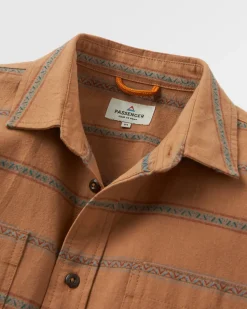 Shirts|Shirts|Passenger Backcountry Stripe Long Sleeve Shirt - Toffee Jacquard ToffeeJacquard