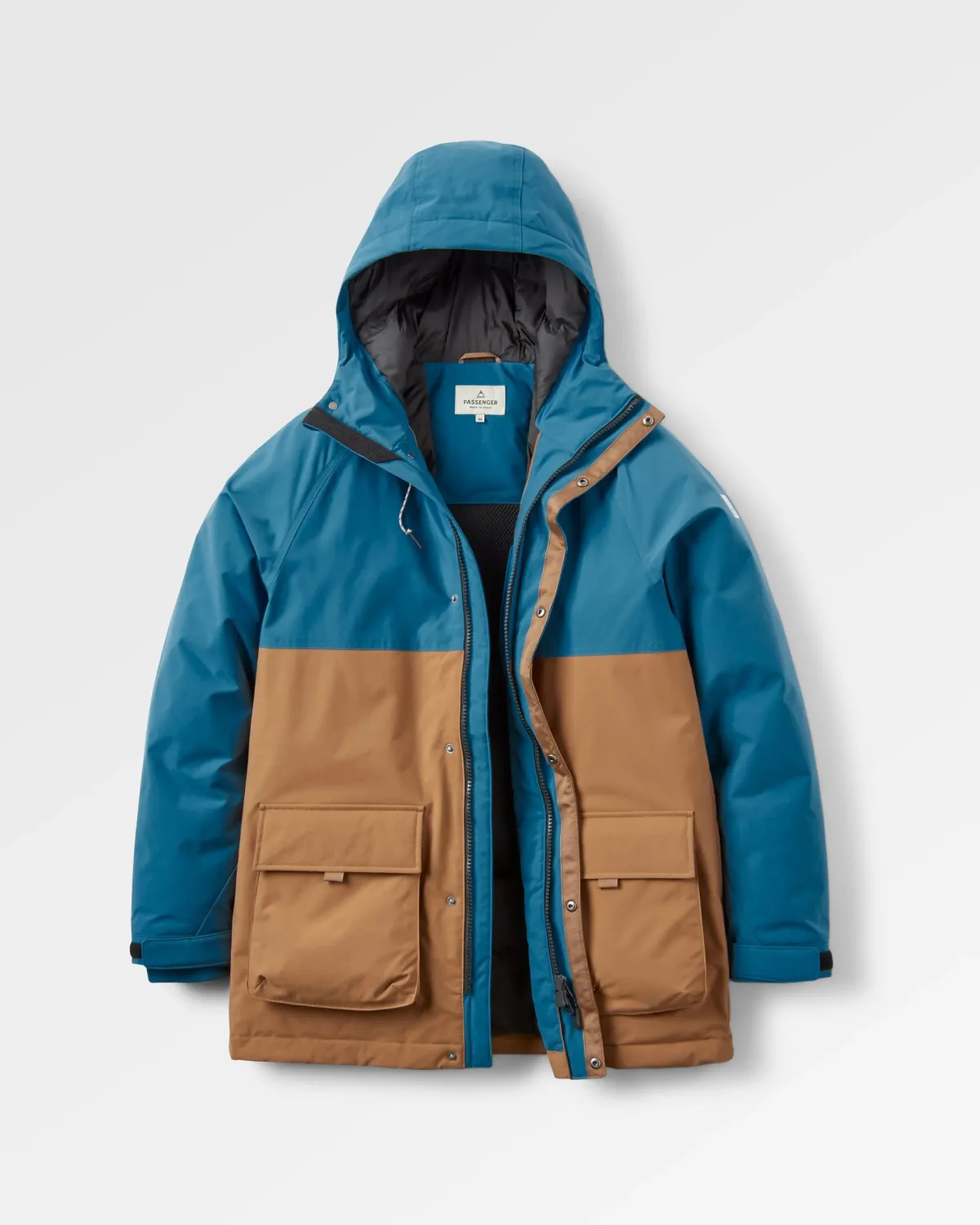 Jackets|Parkas & Coats|Passenger Baltic Recycled Insulated Parka - Toffee/Blue Steel Toffee/BlueSteel
