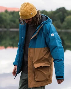 Jackets|Parkas & Coats|Passenger Baltic Recycled Insulated Parka - Toffee/Blue Steel Toffee/BlueSteel