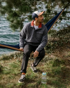Sweatshirts|Passenger Bark Recycled Quilted Button Up Sweatshirt - Charcoal