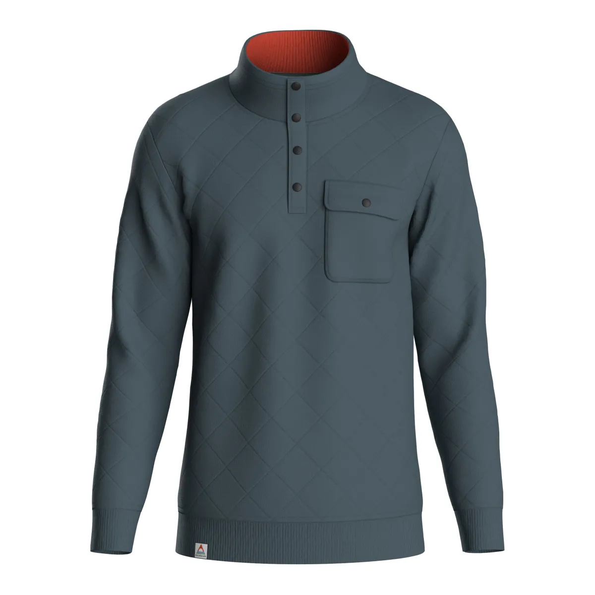 Sweatshirts|Passenger Bark Recycled Quilted Button Up Sweatshirt - Charcoal