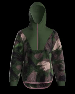 Fleece|Fleece|Passenger Beaumont Recycled Sherpa Hooded Fleece - Abstract Mountain Fir Tree AbstractMountainFirTree