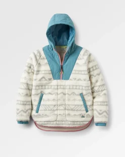 Fleece|Fleece|Passenger Beaumont Recycled Sherpa Hooded Fleece - Mountain Geo Vintage White MountainGeoVintageWhite
