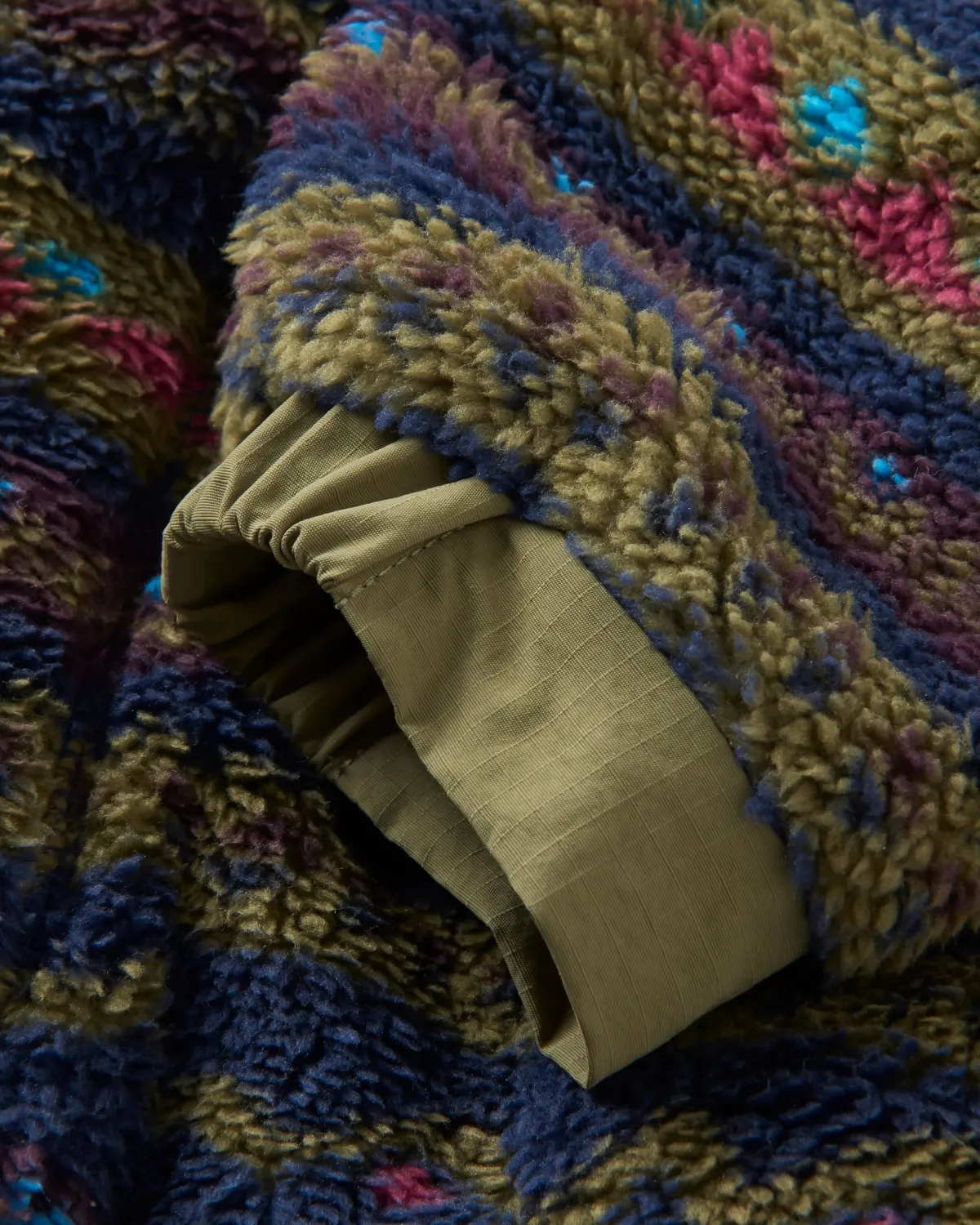 Fleece|Fleece|Passenger Beaumont Recycled Sherpa Hooded Fleece - Mountain Geo Multi MountainGeoMulti