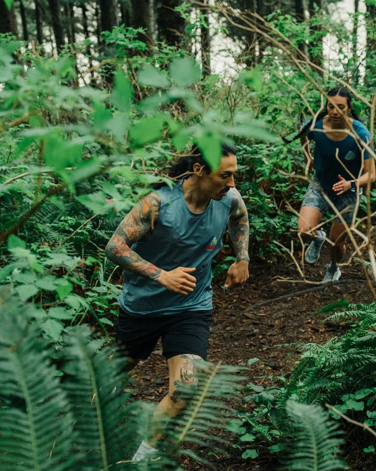 T-Shirts & Tank Tops|Passenger Boardwalk Active Recycled Tank Top - Blue Steel Marl BlueSteelMarl