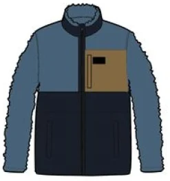 Fleece|Fleece|Passenger Born Explorer Recycled Polar-Lined Sherpa Fleece - Blue Steel BlueSteel