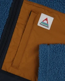 Fleece|Fleece|Passenger Born Explorer Recycled Polar-Lined Sherpa Fleece - Blue Steel BlueSteel