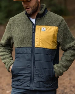 Fleece|Fleece|Passenger Born Explorer Recycled Polar-Lined Sherpa Fleece - Khaki Green KhakiGreen