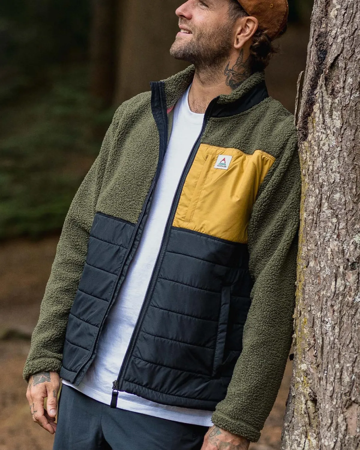 Fleece|Fleece|Passenger Born Explorer Recycled Polar-Lined Sherpa Fleece - Khaki Green KhakiGreen