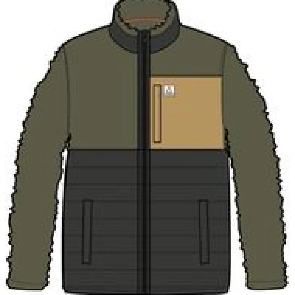 Fleece|Fleece|Passenger Born Explorer Recycled Polar-Lined Sherpa Fleece - Khaki Green KhakiGreen