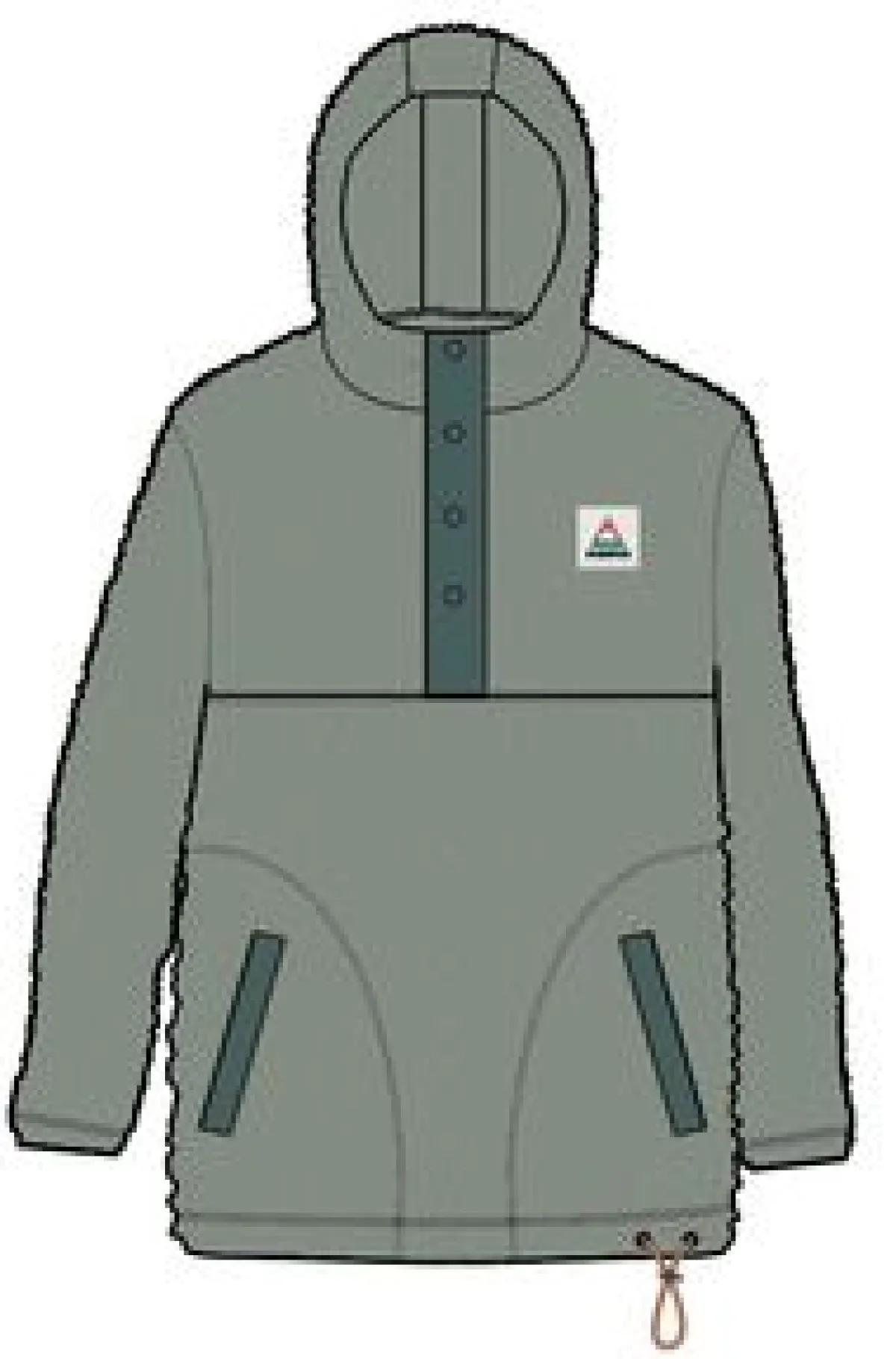 Fleece|Hoodies|Passenger Calla Hooded Recycled Polar-Lined Fleece - Pistachio