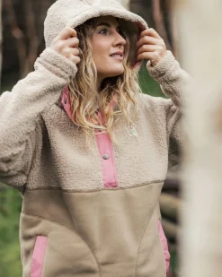 Fleece|Fleece|Passenger Calla Hooded Recycled Polar-Lined Fleece - Feather/Biscuit Feather/Biscuit