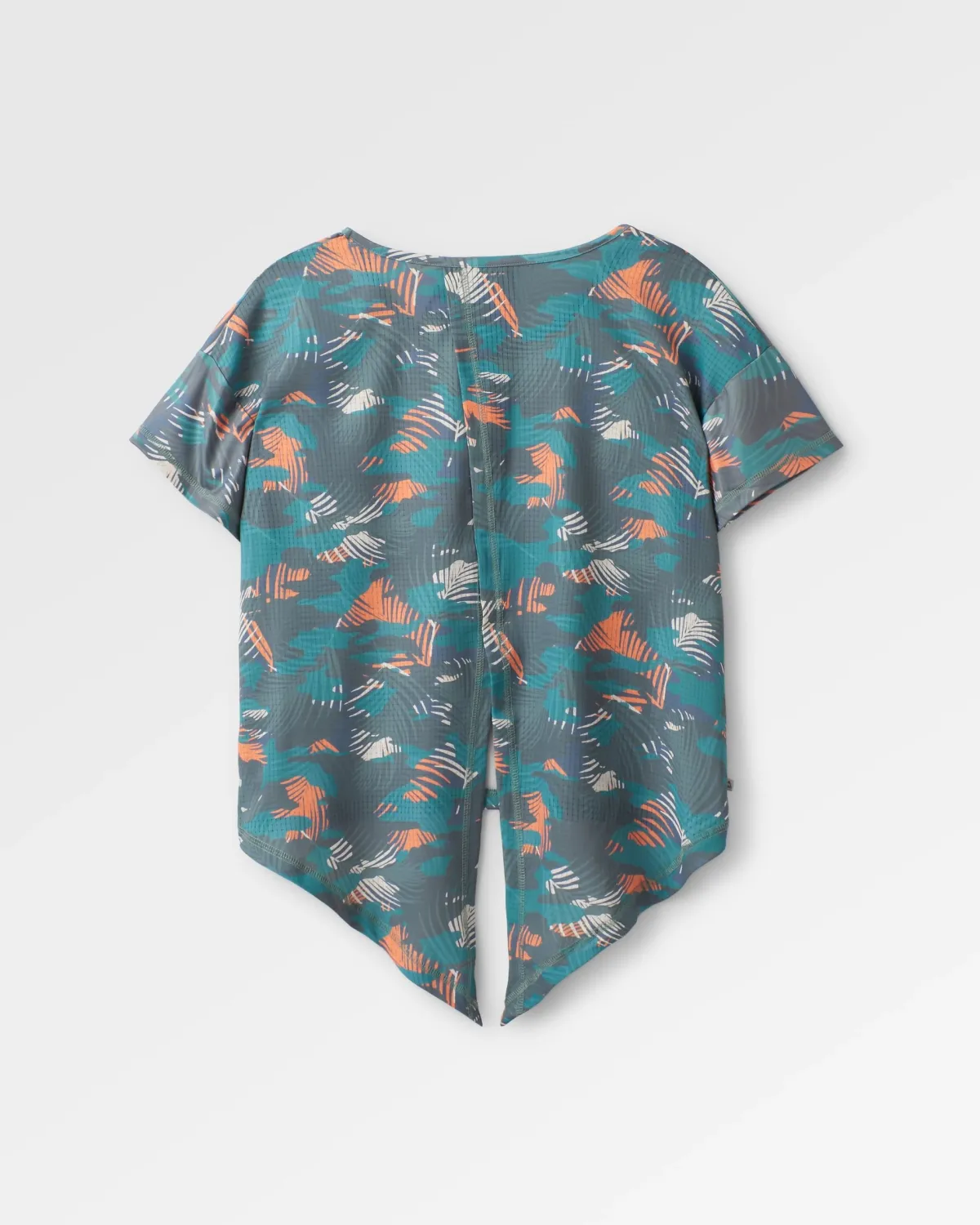 T-Shirts & Tank Tops|Tops|Passenger Chakra Tie Back Active Recycled T-Shirt - Palm Camo Deep Sea PalmCamoDeepSea