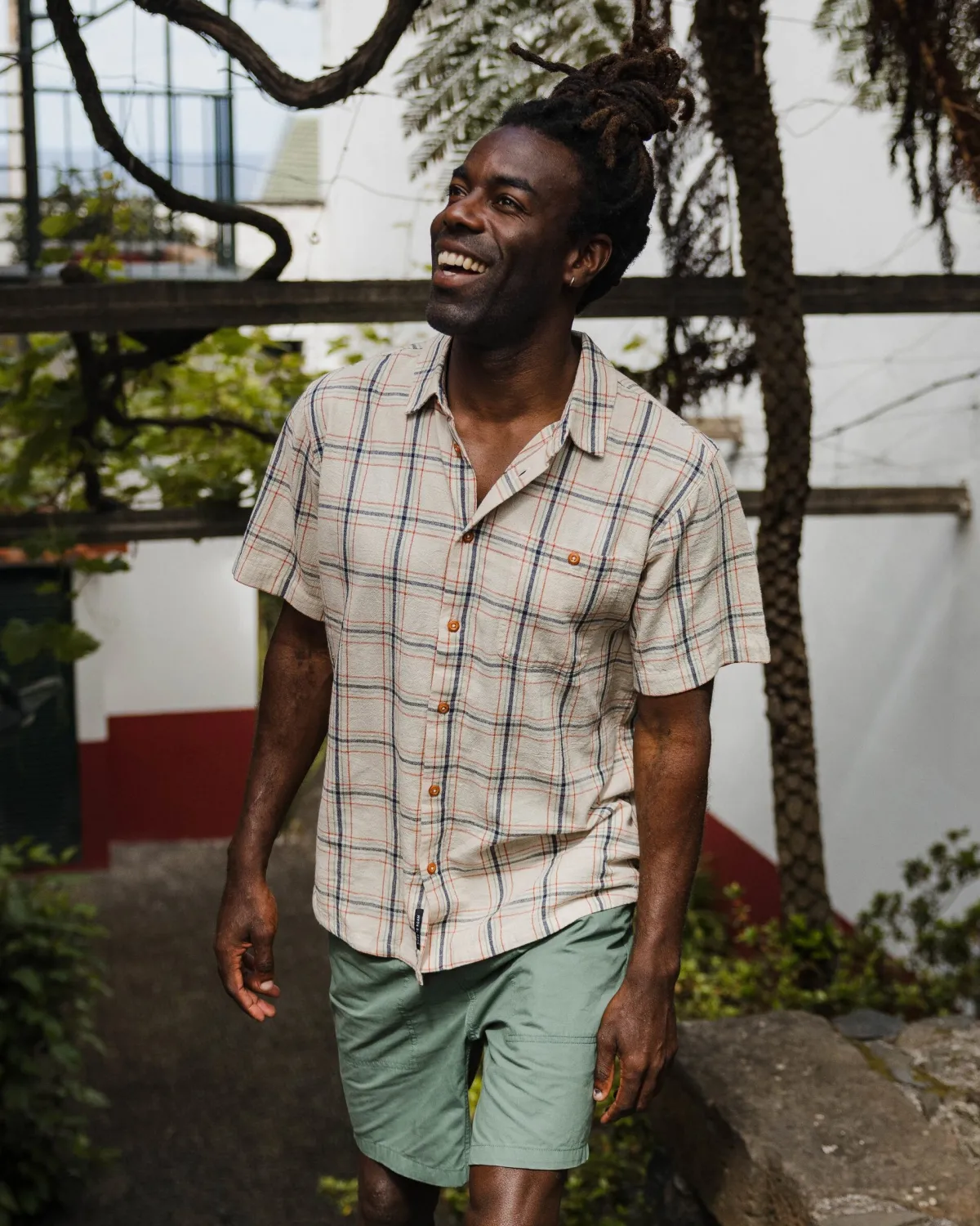 Shirts|Shirts|Passenger Chill Organic Cotton Check Long Sleeve Shirt - Birch