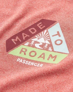 T-Shirts & Tank Tops|T-Shirts & Tank Tops|Passenger Classic Active Recycled T-Shirt - Mineral Red Marl MineralRedMarl