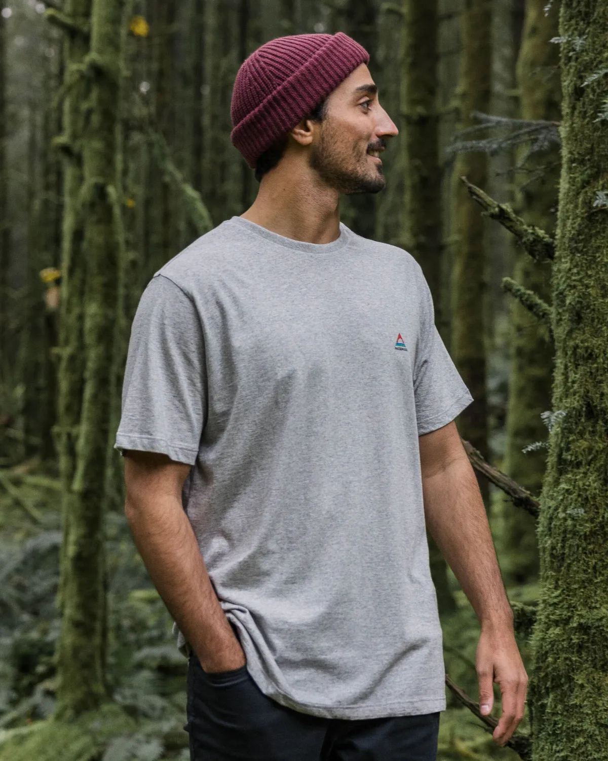 T-Shirts & Tank Tops|Passenger Classic Logo Recycled Cotton T-Shirt - Mid Gray Marl MidGrayMarl