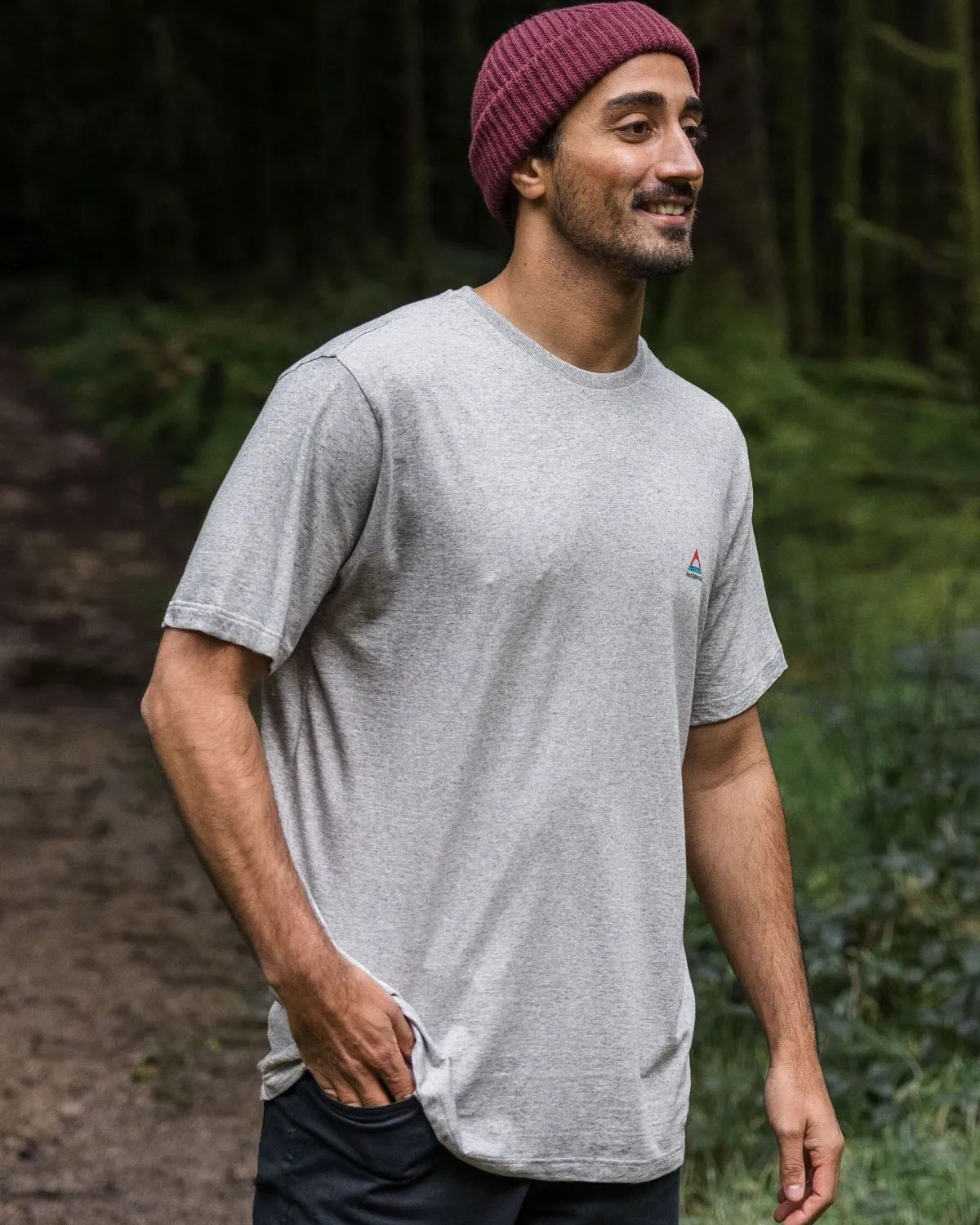 T-Shirts & Tank Tops|Passenger Classic Logo Recycled Cotton T-Shirt - Mid Gray Marl MidGrayMarl